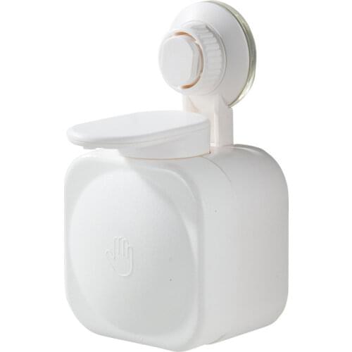 Soap Dispenser Bathroom Suction Cup Soap Dispenser Wall Mounted, Hand Soap Dispenser for Liquid Soap, Body Wash, Black, White