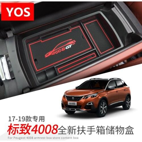 For Peugeot 4008 5008 2017-2019 Armrest box storage box 4008 5008 Central interior storage box modification