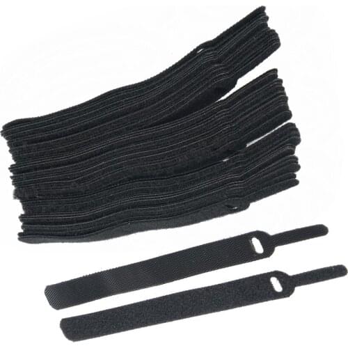 20PCS/Set Candy Color Data Cable Tie Nylon Hook Loop Cable Wiring Harness Cable Fastener Marker Straps Power Wire Management