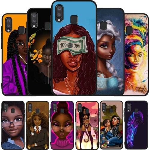 Queen Afro Melanin Poppin Black Phone Case For Samsung Galaxy A71 A51 A41 A31 A20E A10 A20 A40 A50 A70 M30S M20 A7 A8 A9 2018