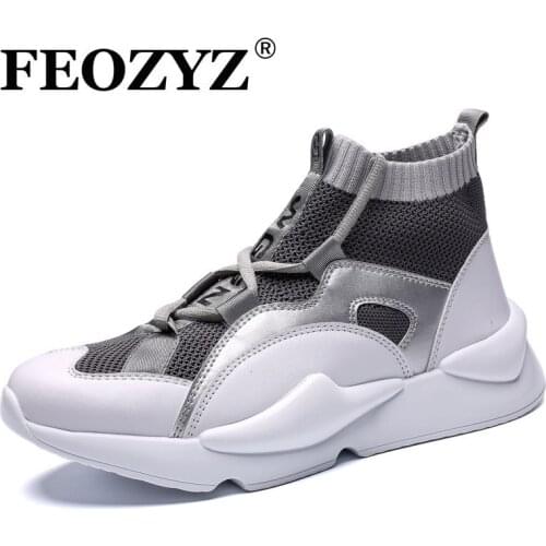 FEOZYZ Fashion Casual Sneakers Men High Top Running Shoes Brethable Trainers Sport Shoes Male