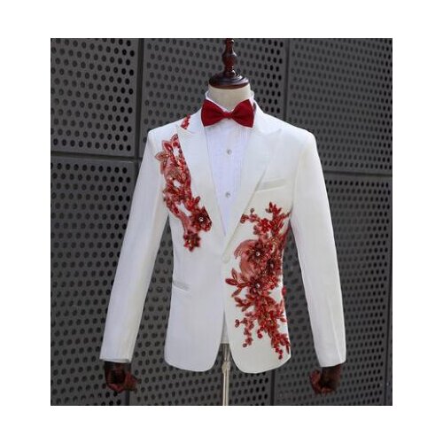 Chorus mariage wedding suits for men blazer boys prom groom suits embroidered fashion slim masculino latest coat pant designs