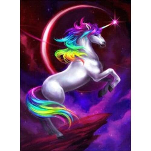 Animal Unicorn DIY Cross Stitch 11CT Embroidery Kits Craft Needlework Set Cotton Thread Printed Canvas Home Dropshipping