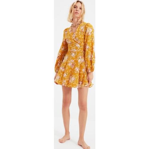Trendyol Flower Decorated Dress TBESS21EL4259