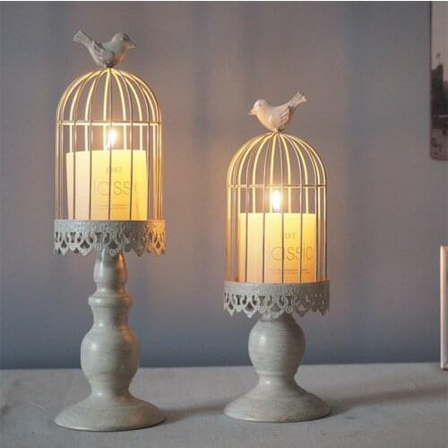 Birdcage Candlestick Home Decoration Supplies Wrought Iron Wind Lantern Candle Holder Wedding Adornment Stand Candlestick