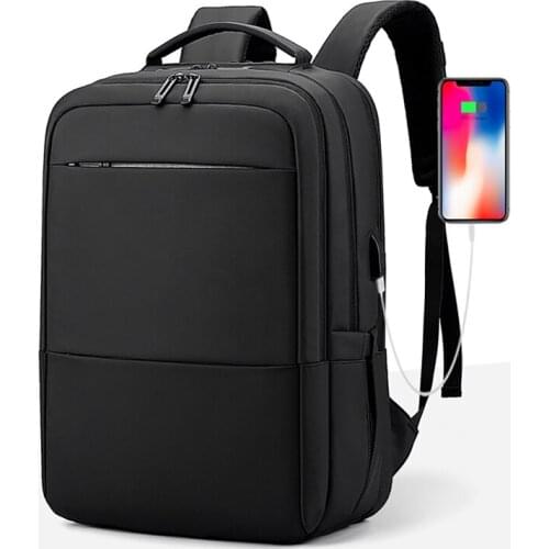 Casual Business Backpack Waterproof Mens Shoulder Bag with USB Port Large Capacity Bagpack 15.6 Inch Laptop Travel School Bag