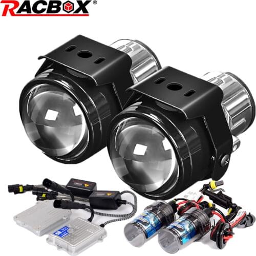 2.5 Inch Fog Lights Full Metal Projector Lens 55W AC Fast Start Ballast H11 Xenon Bulb 4300K 6000K 8000K 12000K Kit Car Retrofit