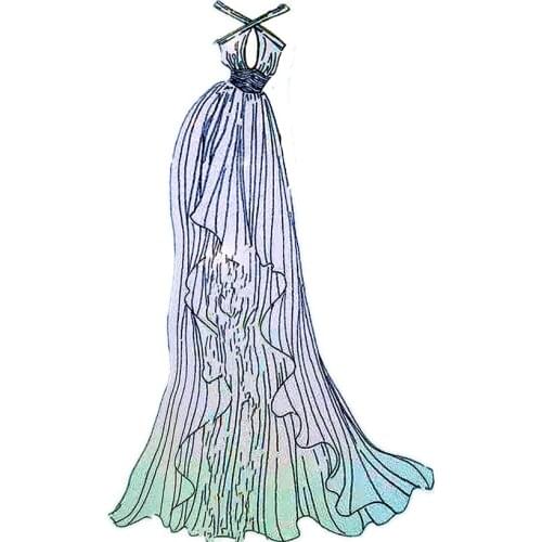 Clearance sale Beach leisure wedding dress Scrapbooking DIY Embossing Valentines Day card paper dies cutting die Metal