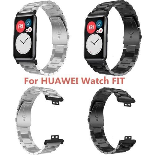 Stainless Steel Strap For Huawei Watch FIT Replacement Watchbands Hight Quality Metal Wrist Band Smart Watch Accessories