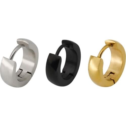 Black Steel Gold Nail Earrings for Women Men Stainless Steel Earrings Punk Rock Party Jewelry 30pcs/lot wholesale