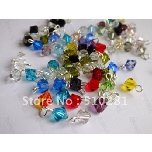 Mixed 500piece 8mm shiny Crystal Bicone Charm Beads