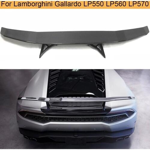 Car Rear Trunk Wing Spoiler For Lamborghini Gallardo LP550 LP560 LP570 Rear Trunk Boot Lip Wing Spoiler Lip Carbon Fiber