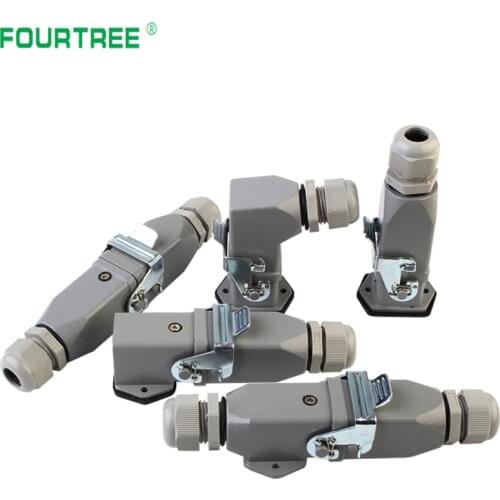 Heavy Duty Connector HDC HA 4 5 6 8 Pin Over Load Connection 10A 16A Rectangle Waterproof Multiple Function Aviation Plug Socket