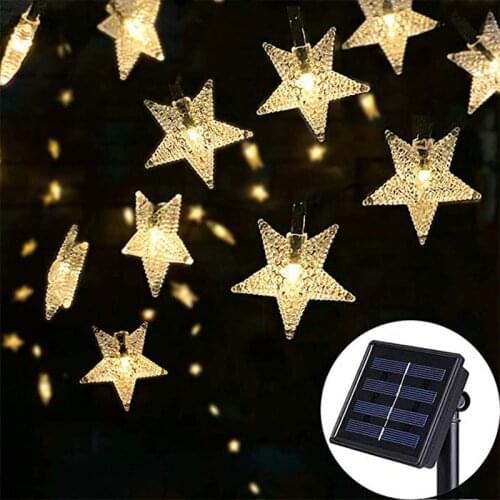 LED Outdoor Star Solar Lamp String Lights 5-12M 20-100LEDs Fairy Holiday Christmas Party Garland Garden Waterproof