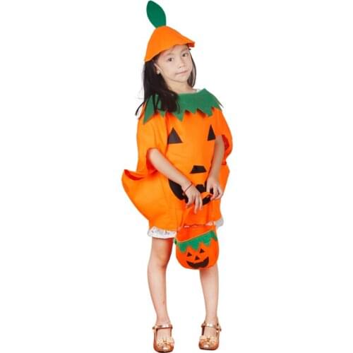 Pumpkin Clothes Costume Halloween Dress Up for Adult and Child Non-woven Fabrics Cosplay Party Carnival Party Supplies