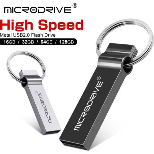 High Speed USB 2.0 Mini Flash Drive 16GB 32GB 64GB 128GB Pendrive Waterproof Metal usb flash drive Pen key chain memory Sticks