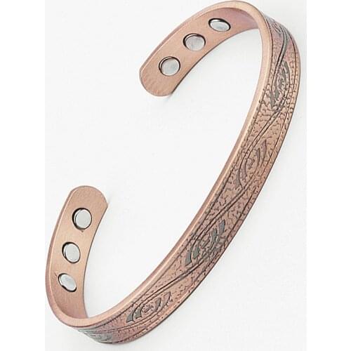 Jewelry Health Care Anti Arthritis Rheumatism Pain Relief Bio Magnetic Spiral Bracelet Copper Bracelets Bangles for Women