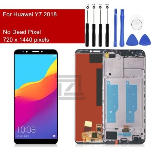 For HUAWEI Y7 Prime 2018 LCD Display Touch Screen Digitizer For Huawei Y7 Pro LCD With Frame LND L22 LX2 L21 LX3 L23 LX1 TL30