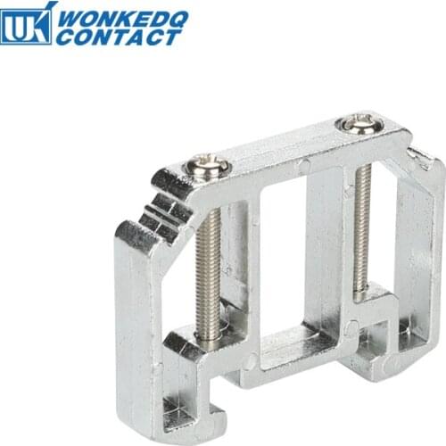 End Bracket Aluminum E/AL 1Pc Din Rail Mounting Mounted Universal Terminal Blocks Electrical Accessories E AL Clamp End Stop