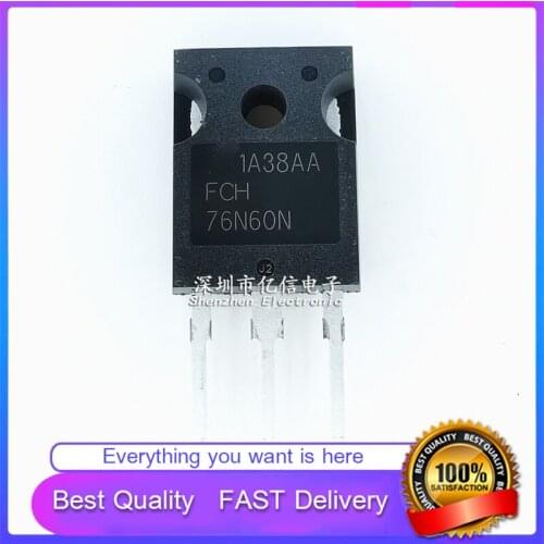 1Pcs/Lot Lot New Original FCH76N60N 76A 650V MOS Field Effect Transistor SWITCHING POWER SUPPLY Good Quality