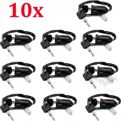 10x Key Ignition Switch For Honda Yamaha Kawasaki Suzuki Dirt Bike ATV Scooter 90cc 110cc 125cc