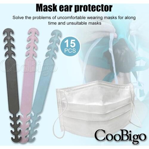 15Pcs Adjustable Plastic Extend Mask Strap Extender Ear Hook Clip Hang Rope Belt Face Masks Extension Buckle Holder Anti-Slip