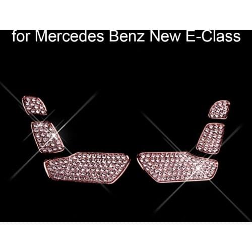 6pcs 3 colors to choose car s/eat adjust Button Diamond decoration cover for Mercedes for Benz E-Class GLA/GLK/ML/GL