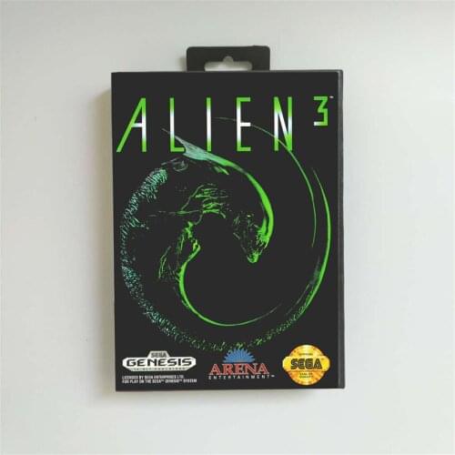 Alien 3 - USA Cover With Retail Box 16 Bit MD Game Card for Sega Megadrive Genesis Video Game Console