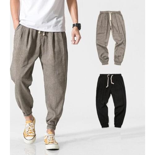 WANANSN Brand Casual Harem Pants Mens Jogging Pants Mens Fitness Trousers Mens Chinese Style Harajuku 2019 Summer Clothes