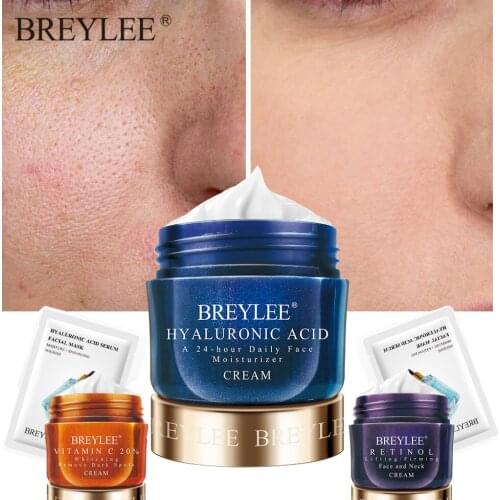 BREYLEE Hyaluronic Acid Face Cream Serum Anti Aging Wrinkle Remover Facial Creams For Skin Whitening Moisturizer Day Cream