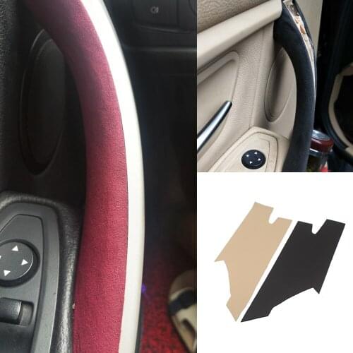 For BMW 3 Series F30 2013 2014 2015 2016 2017 Microfiber Leather Interior Door Handle Cover Trim