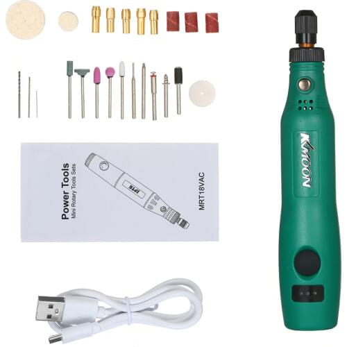 KKmoon 18V 1.2W Mini Electric Grinder Cordless Handle Grinding Machine Carving Engraving Pen Polishing Drilling Bit power tool