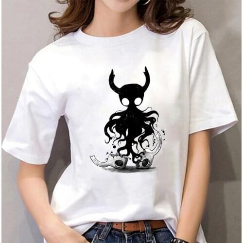 Manga Hollow Knight Print tshirt Harajuku Kawaii Short Sleeve Tees Japanese Anime Graphic Tshirt New Men Women Fashion tee shirt