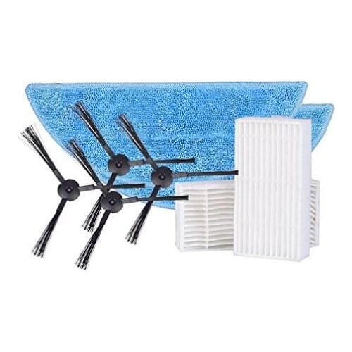 Ilife v55 Parts Pack side Brush*4 pc (2 pair)+Mop *2 pc+hepa Filter *2 pc for ilife v55 Robot Vacuum Accessories