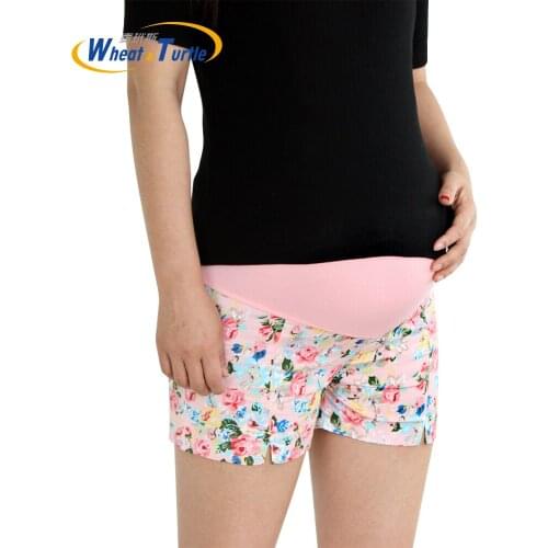 2020 Summer Flower Shorts For Maternity Ultra Thin Hot Pants For Pregnant Women Chic Short Trousers of Pregnancy