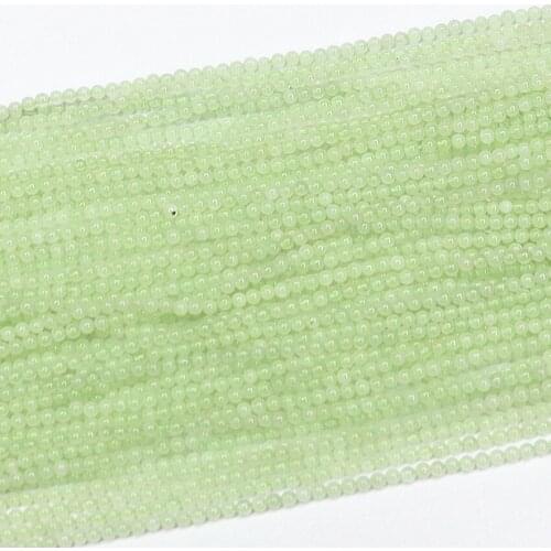 Natural Stone New Chalcedony 2mm 3mm Round Jades Findings Accessories Spacers Beads Diy Jewelry Making Loose Beads 15inch B417