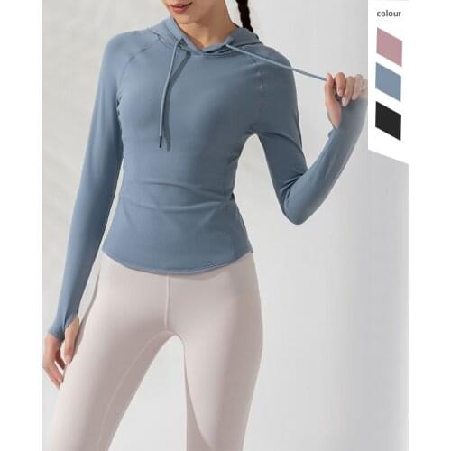 New Product Sports Hoodie Women Slim Tight Stretch Quick-drying Wear Casual Fashion Running Top Long Sleeve Fitness Suit