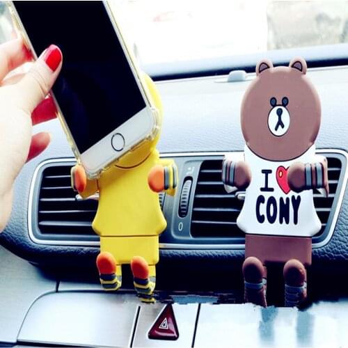 Variety cartoon car outlet navigation mobile phone bracket car air conditioning mouth mobile phone holder for 3.5-6.5 inch phone