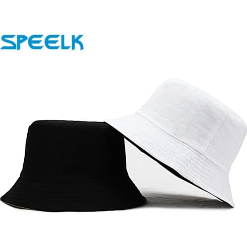 New Unisex Sun Hats Women Summer Double Side Bucket Hat Men Pure Color Panama Fedoras Outdoor Fisherman Hat Visor Basin Cap