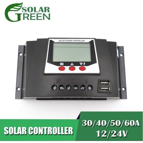 PWM Solar Charger controller 20 30 60 80 AMPS Solar Panel Backlight voltage control Auto LiFePO4 lithium Battery 3.2V 3.7V