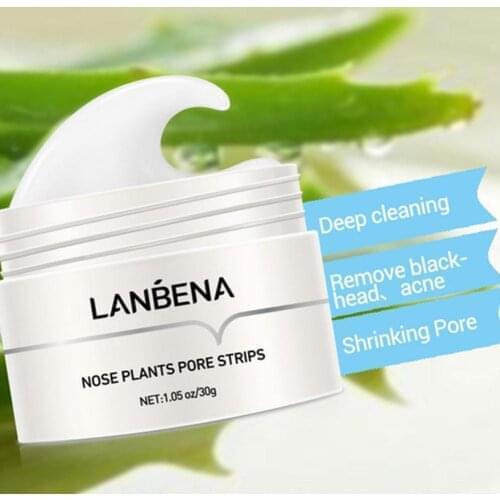 LANBENA Black Dots Blackhead Remover Mask Nose Pore Strip Tearing Black Mask Peeling Acne Treatment Deep Cleansing Face Mask