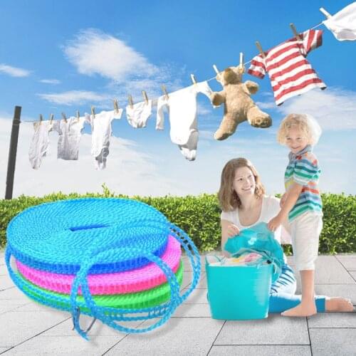 Bold clothesline indoor and outdoor travel free punching windproof anti-skid cool hanging hanging clothes rope quilt artifact