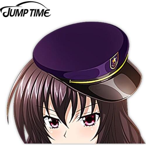 Jump Time High School DxD Raynare 54 Cute Anime Girl Peeker Vinyl Decal Window Waifu Car Stickers