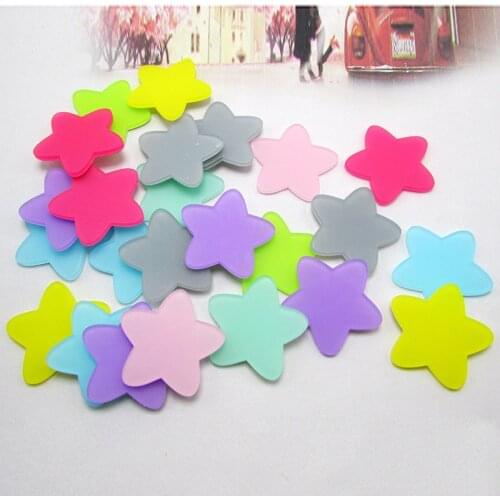 32pcs/lot 3.1cm Acrylic Flatback Star Decoration Crafts Cabochon Scrapbooking For Embellishments Kawaii DIY Accessories
