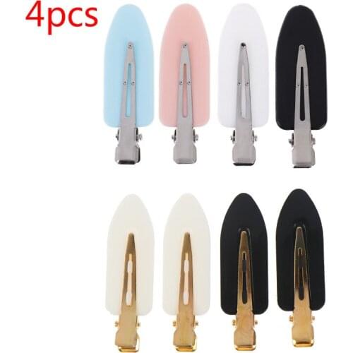 4 Pcs No Bend Seamless Hair Clips Side Bangs Fix Fringe Barrette Makeup Washing Face Accessories Women Girls Styling Hairpins