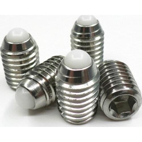5pcs M3 M4 (6mm-16mm) Length plastic ball bead head locate screw dowel plunger dowels plungers Stainless steel screws