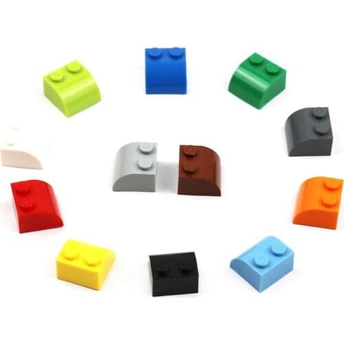 50PCS Boys MOC Kits Accessories Build Parts 2 X 2 with Arc Building Special Blocks Plastic Educational Learning Toys
