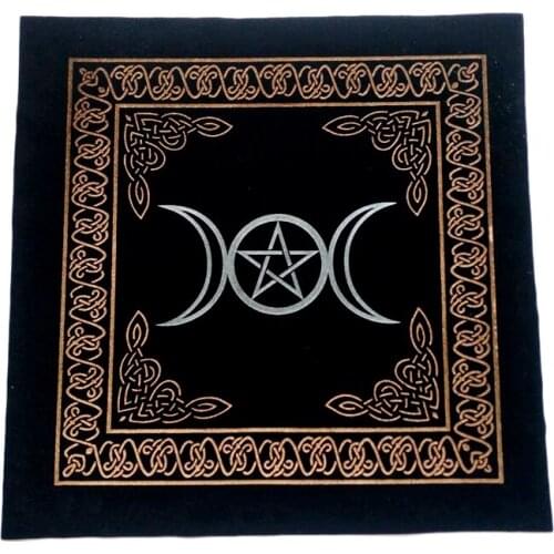 50X50cm Constellations Tarot Card Tablecloth Velvet Divination Altar Cloth Board Games Oracle Card Pad Runes Witchcraft Supplies