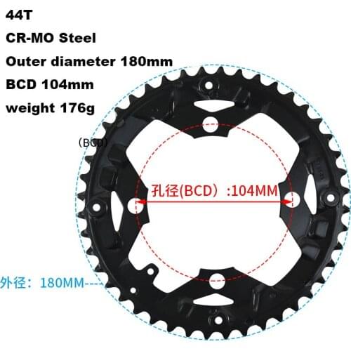 64BCD 104BCD 22T 24T 32T 42T 44T MTB Bike Bicycle Chainwheel Cycle Crankset Bicycle Repair Part for 8 9 10 21 24 27 speed bike