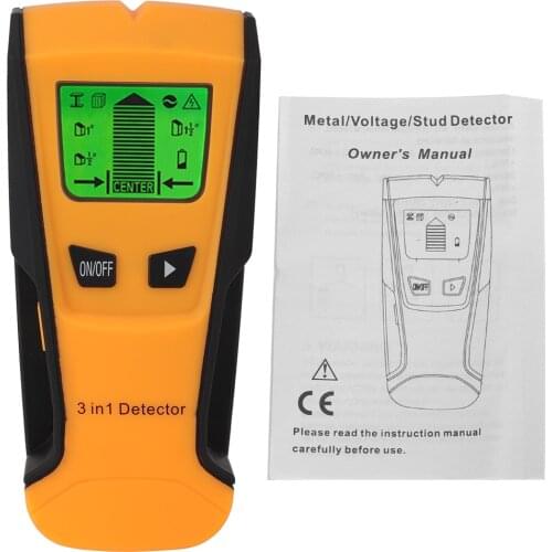 ANENG 3 In 1 Metal Detectors Stud Center Finder Wire Wall Scanner Portable Search Metal And AC Live Wire Detector Gold Finder